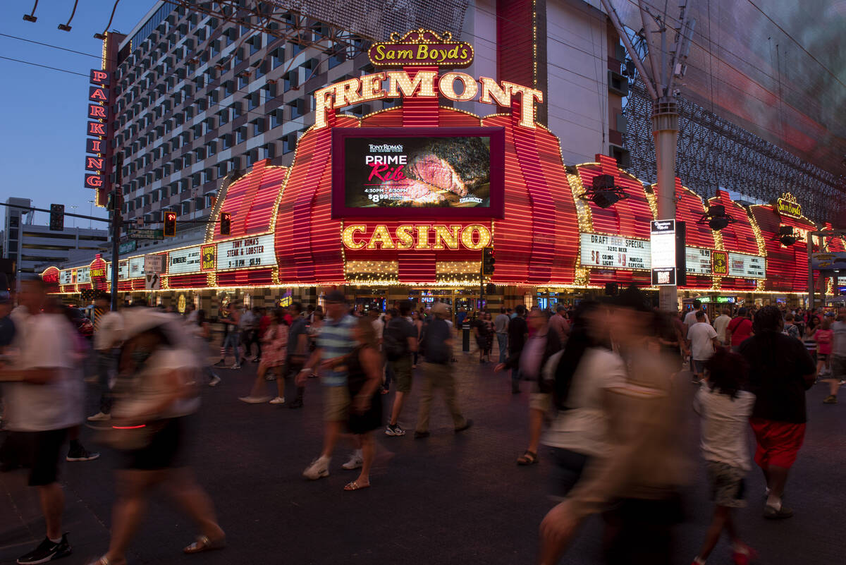 The Fremont Street Experience at Fremont Street and Casino Center Boulevard, where police say o ...