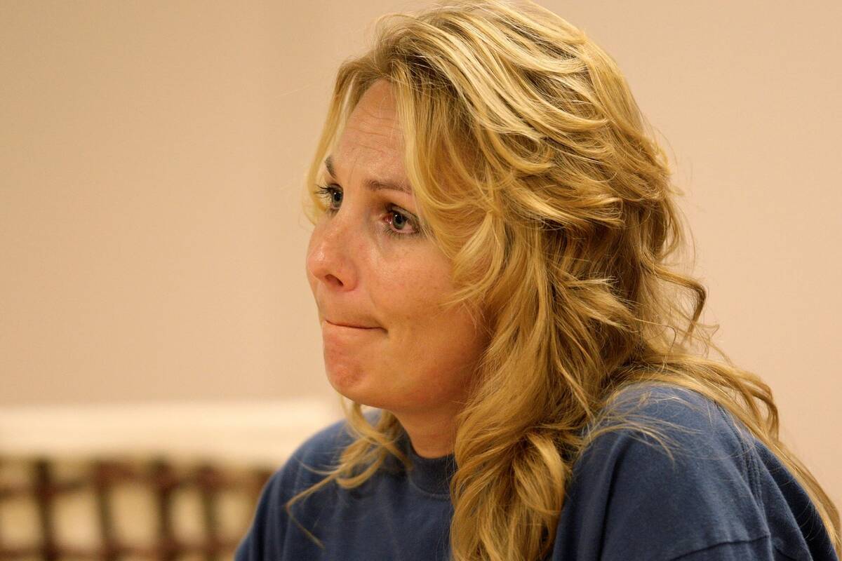 Sandy Shaw appears before the Parole Board at the Southern Nevada Women's Correctional Center i ...