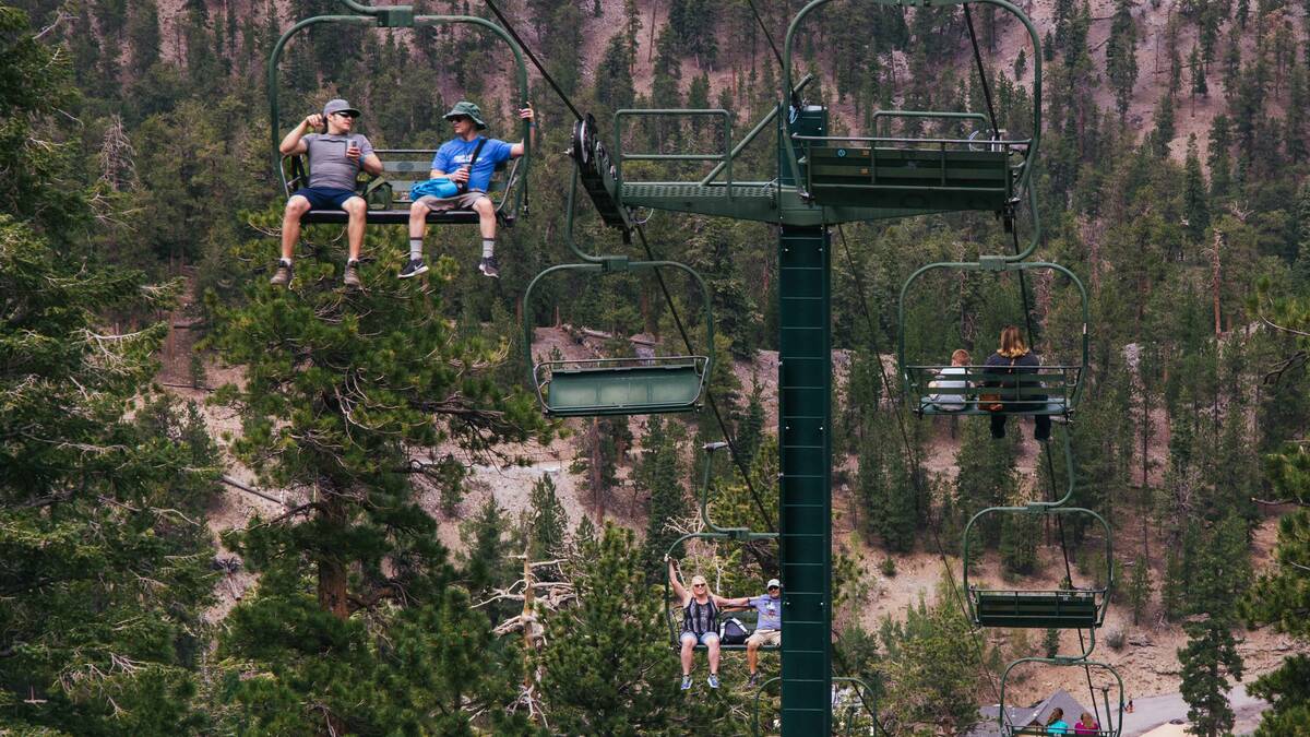 The Lee Canyon chairlift offers a sky-high view of the Spring Mountains. (Lee Canyon)