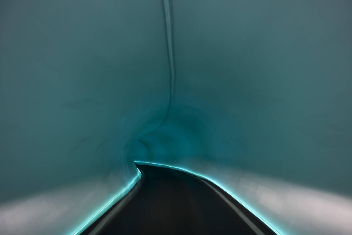 The Vegas Loop tunnel at the Las Vegas Convention Center on Thursday, June 30, 2022, in Las Veg ...