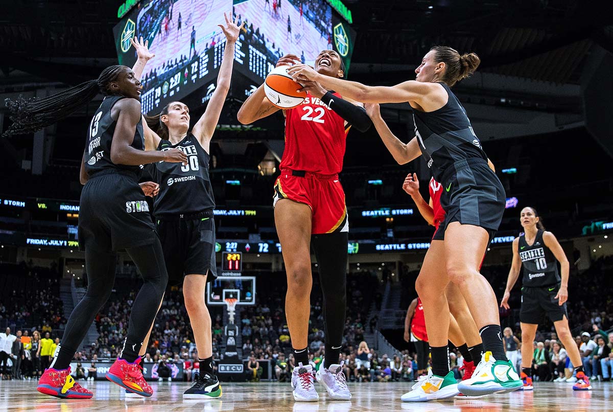 Double-double A’ja Wilson tidak cukup untuk Aces melawan Storm