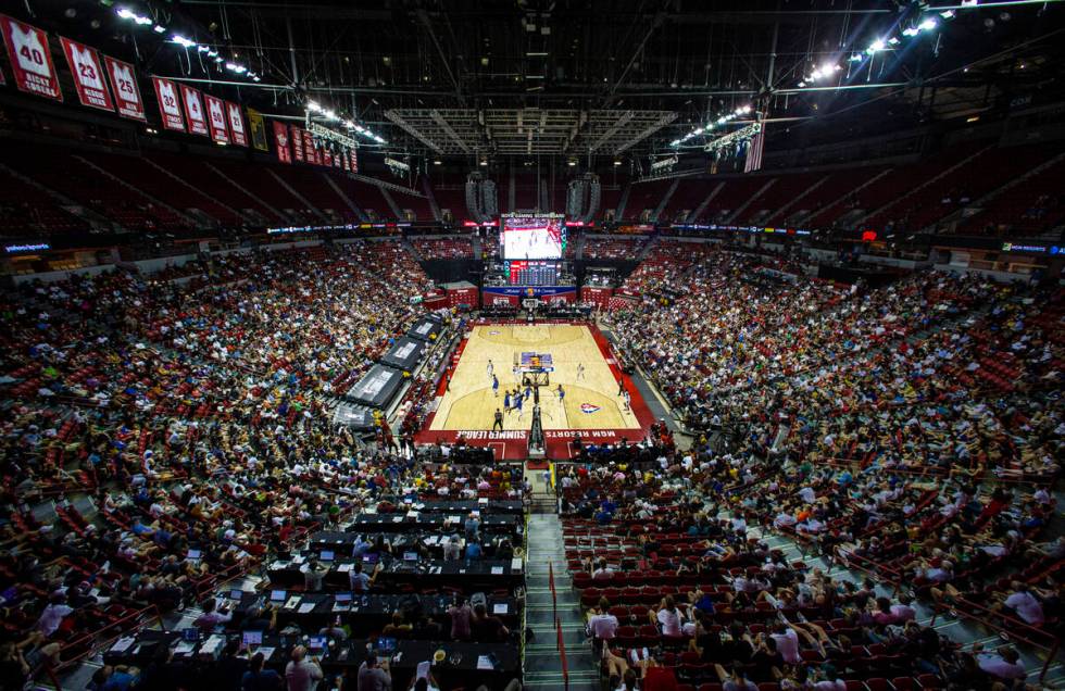 Detroit Pistons memainkan Oklahoma City Thunder selama paruh pertama NBA Summer League…