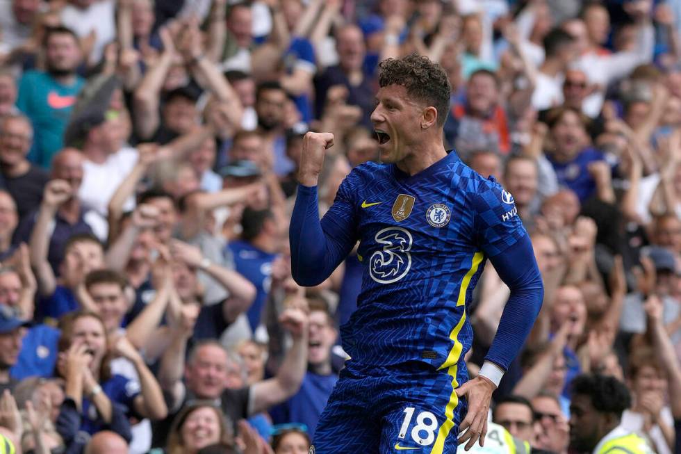 Chelsea's Ross Barkley celebrates scoring is side's second goal during the English Premier Leag ...