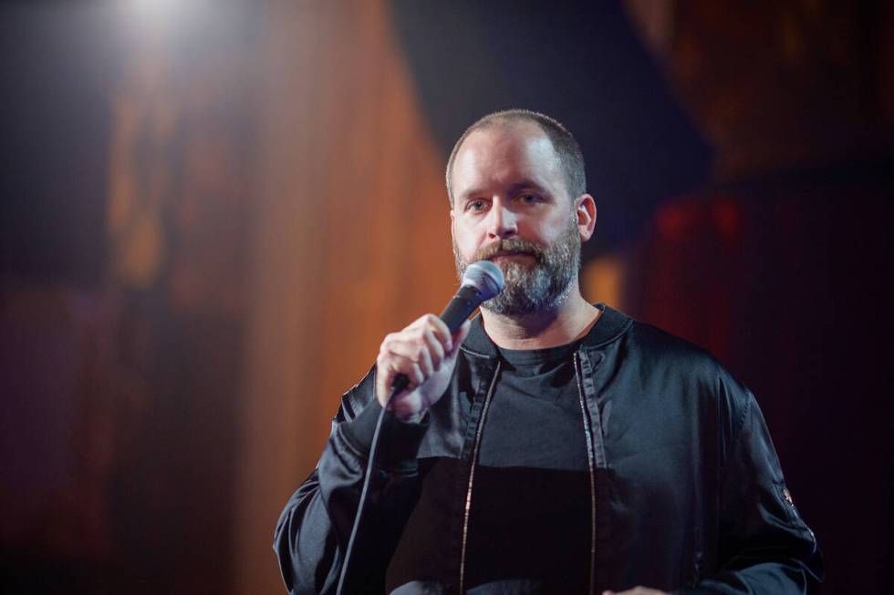 Tom Segura in a scene from his comedy special "Ashamed." (Troy Conrad/Netflix)