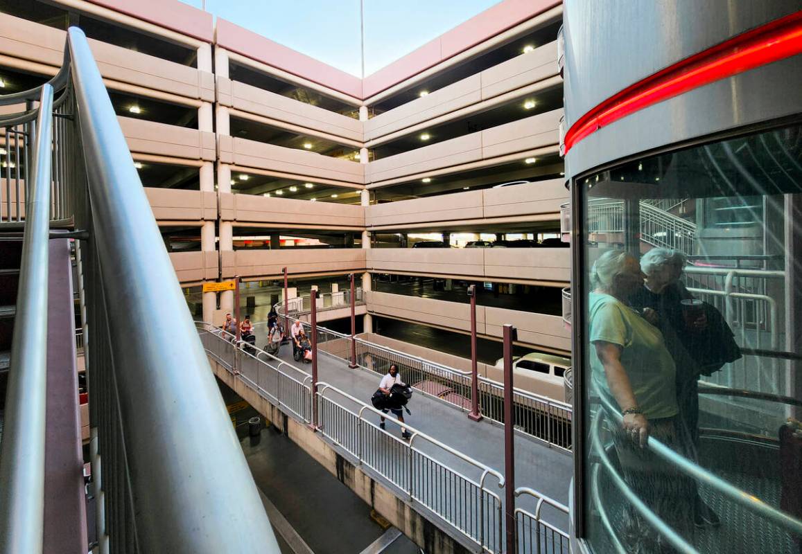 A view of the public parking garage at Harry Reid International Airport on Wednesday, June 29, ...