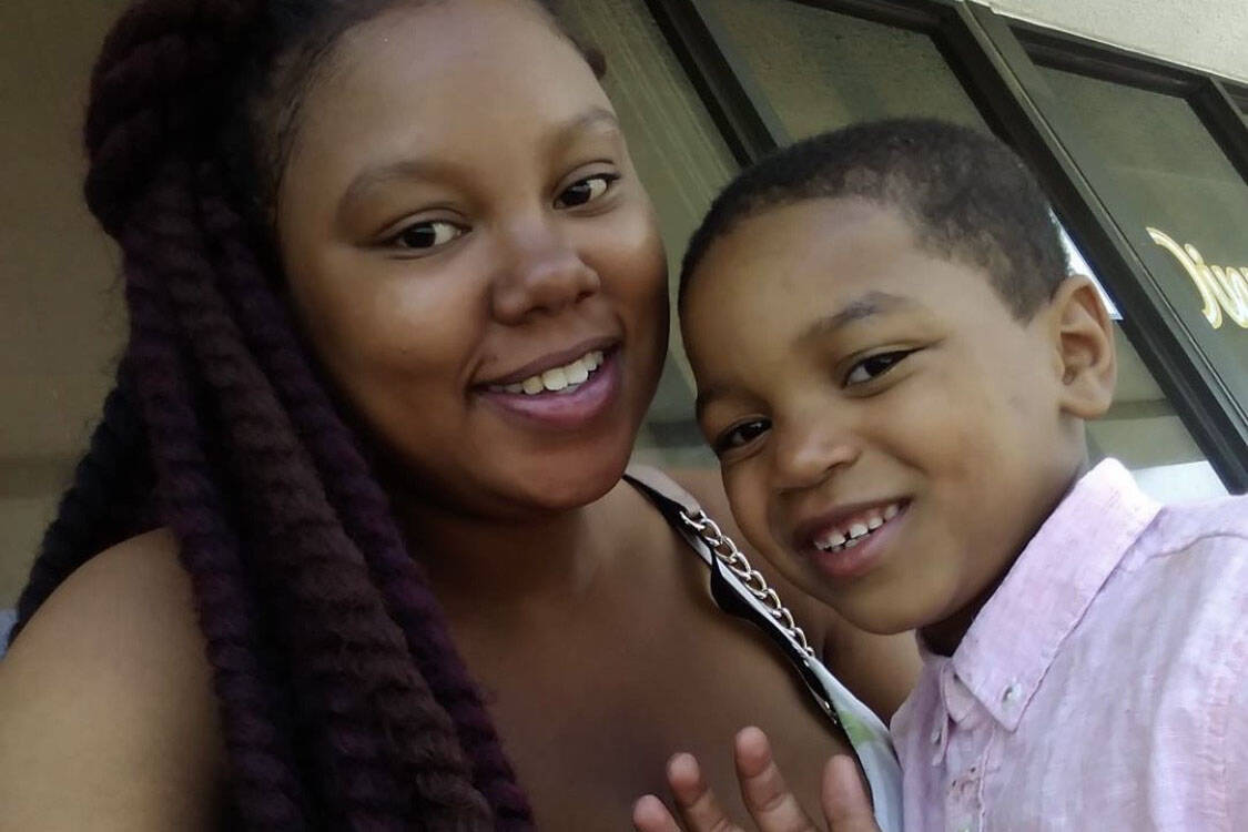 Vankeedra Johnson with her son Jason. (Photo provided by Ruby McClure)
