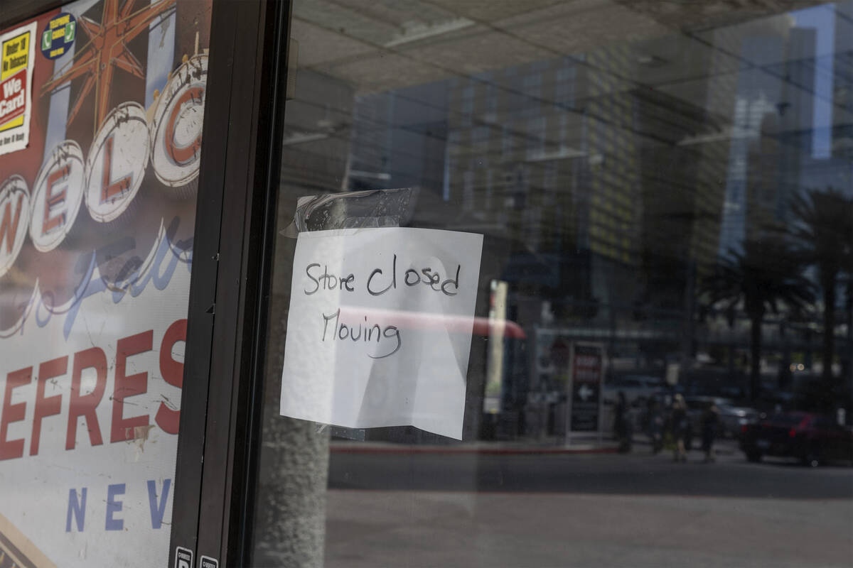 A convenience store is closed in the Cable Center Shops, Wednesday, June 29, 2022, on the Las V ...