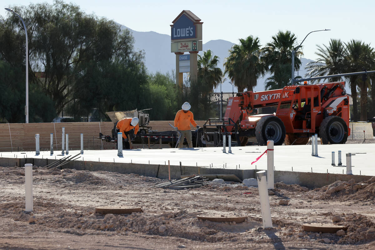 Construction continues on a Wildfire Casino on East Fremont Street south of Charleston Boulevar ...