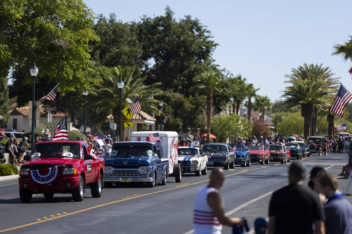 People attend the Boulder City's 74th annual 4th of July Parade in Boulder City, Monday, July 4 ...