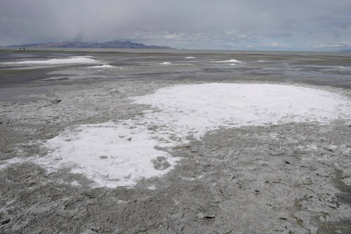 Mirabilite spring mounds are shown at the Great Salt Lake, May 3, 2022, near Salt Lake City. (A ...