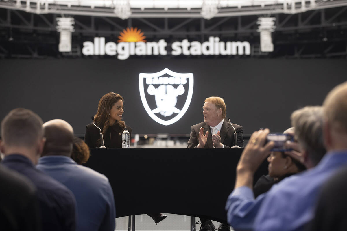 Raiders owner Mark Davis announces Sandra Douglass Morgan as the new president of the organizat ...