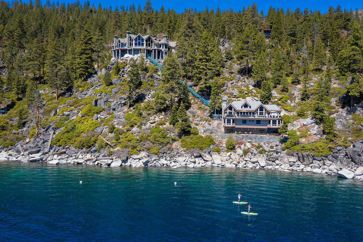 The main residence and beach house on Lake Tahoe’s Crystal Bay has listed for $64.5 million. ...
