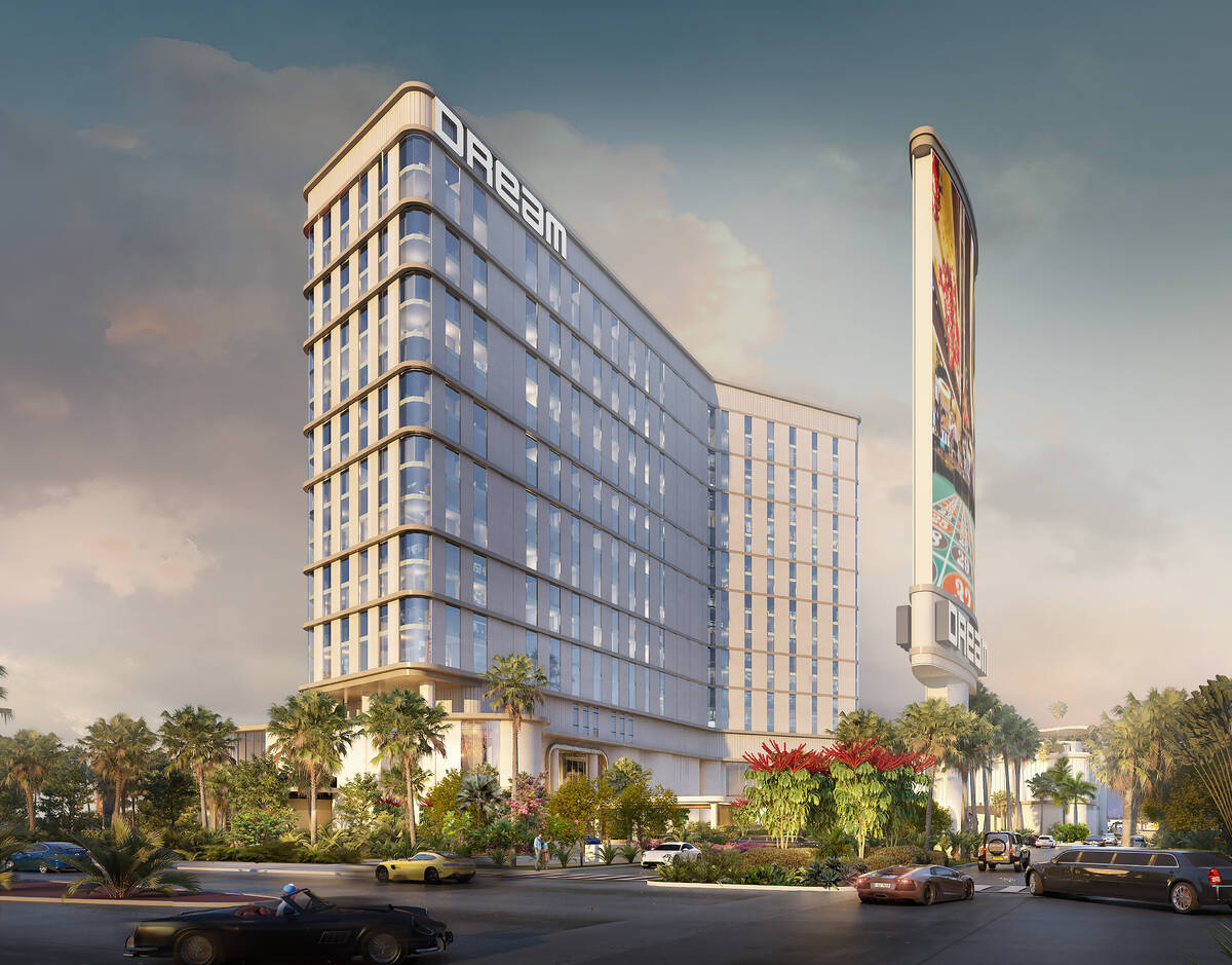 An artist's rendering of Dream Las Vegas, a 531-room hotel-casino slated to be built along the ...