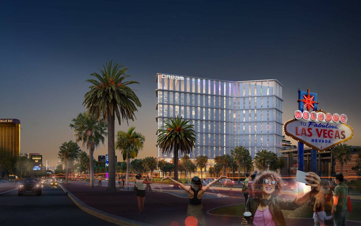 An artist's rendering of Dream Las Vegas, a 531-room hotel-casino slated to be built along the ...