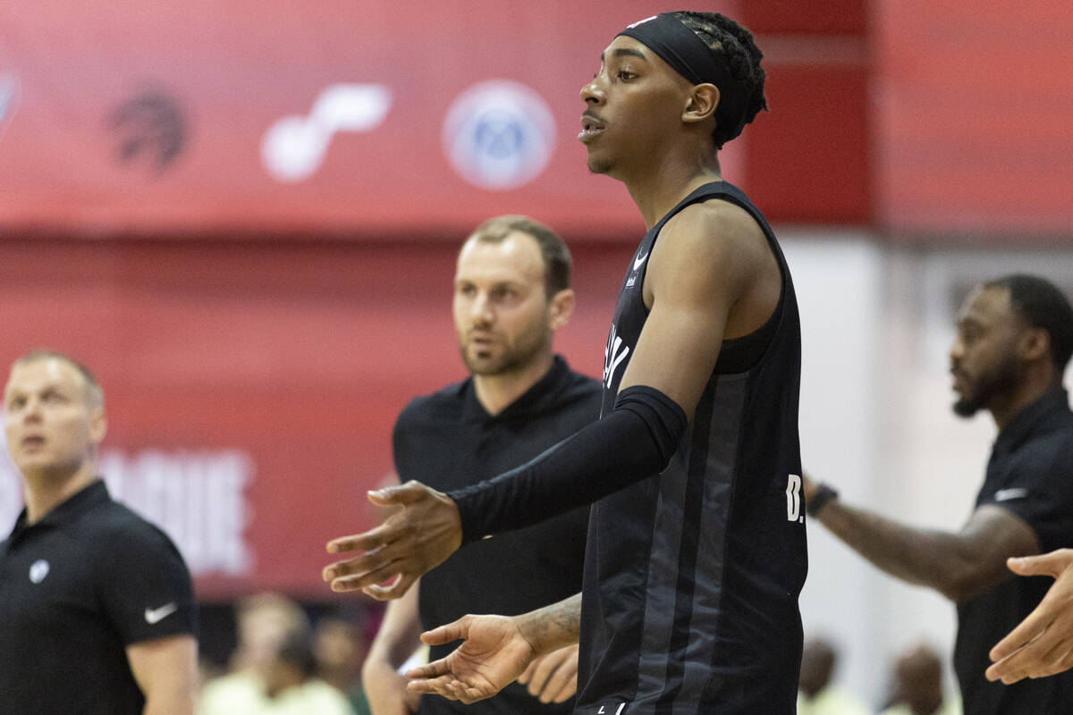 Brooklyn Nets Donovan Williams (88), a former UNLV basketball player, during a game against the ...