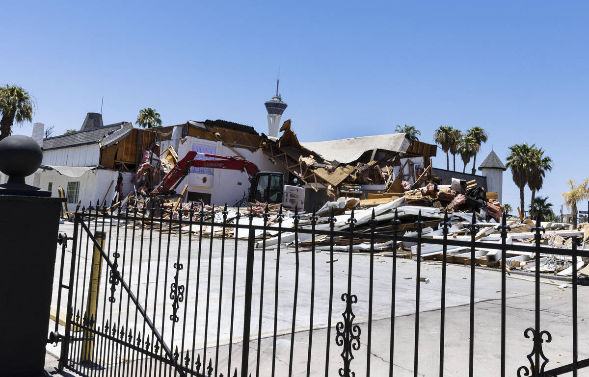 The torn down Hartland Mansion estate on South 6th Street in Downtown Las Vegas photographed on ...