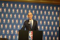 NBA Commissioner Adam Silver addresses the media on Tuesday at the Encore. (Mark Anderson/Las V ...