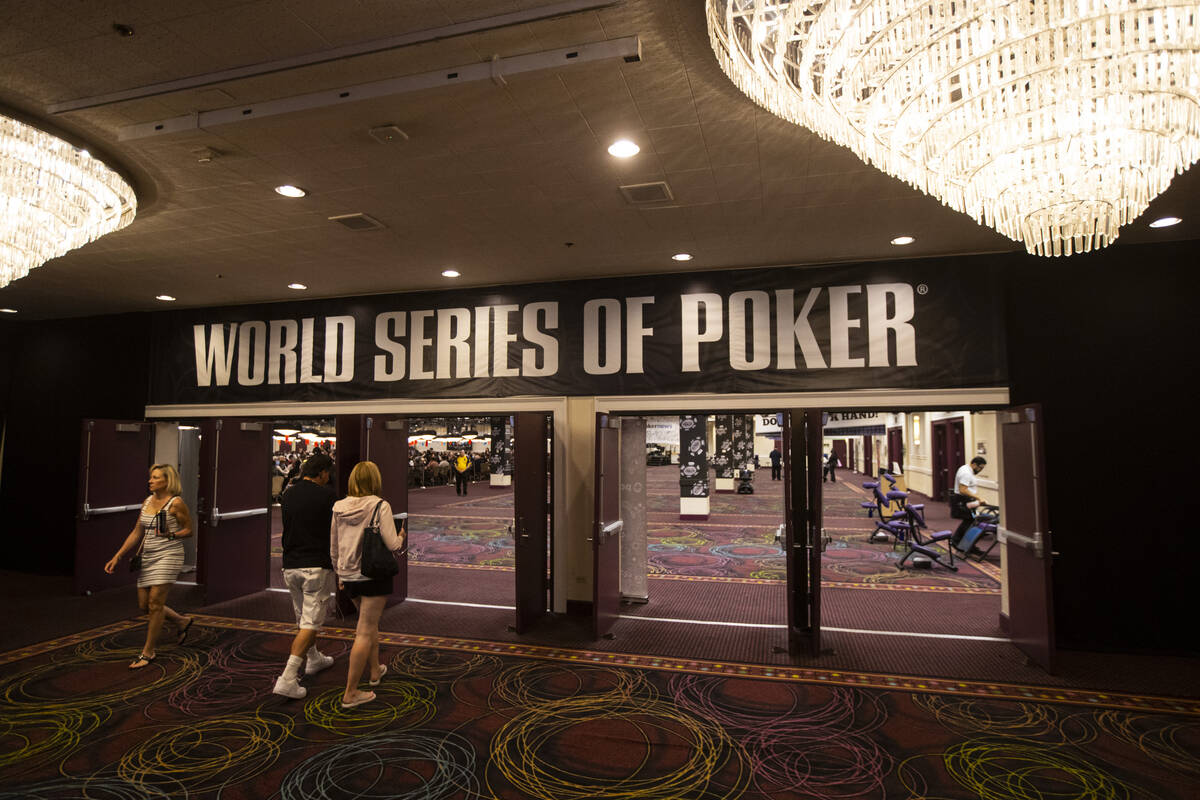 Participants compete during the World Series of Poker Main Event, the $10,000 buy-in No-limit H ...