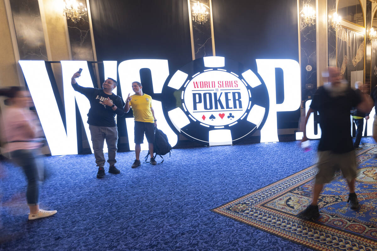 People attend the World Series of Poker "Housewarming" event at Paris Las Vegas hotel ...