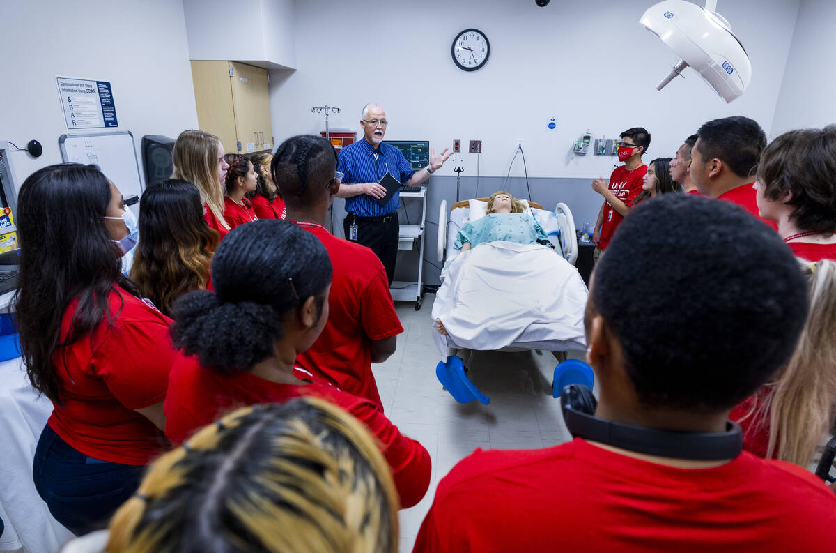 Clinical Simulation Center of Las Vegas Director Rocky Rockstraw talks about their labor and de ...