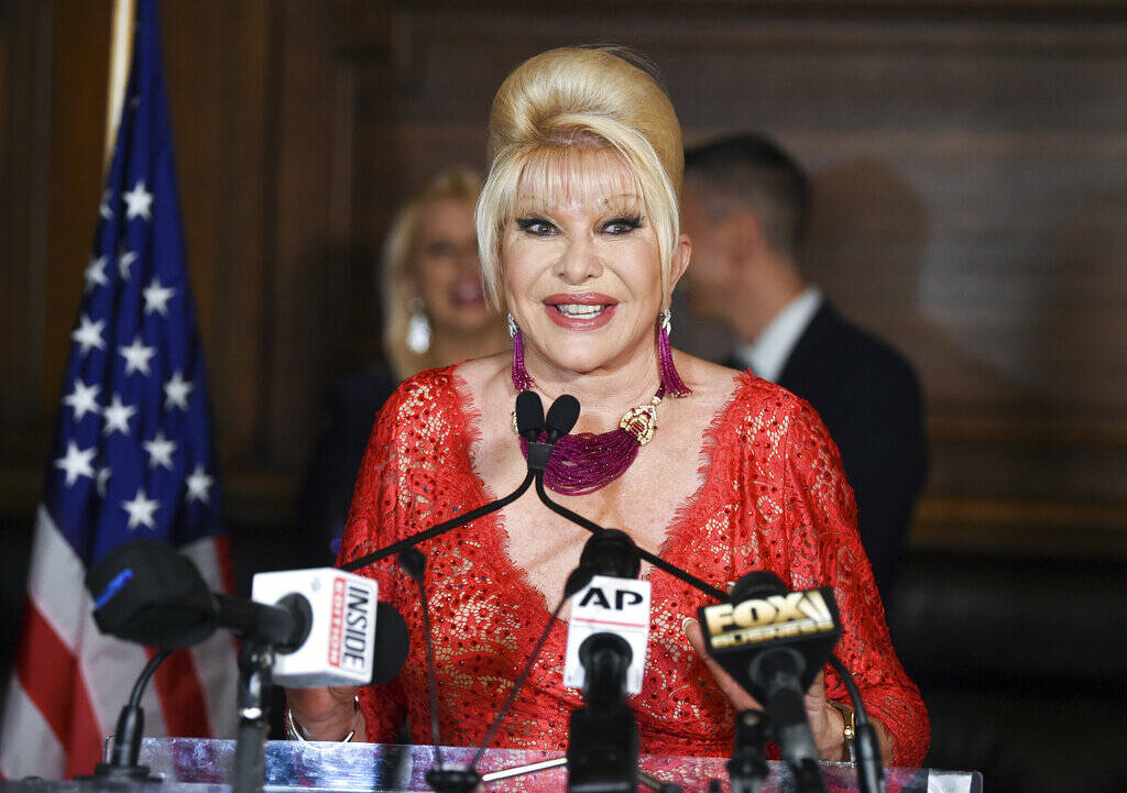 FILE - Ivana Trump announces the new "Italiano Diet" to stay healthy and fight obesit ...