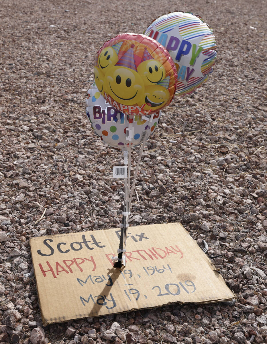 Scott Fix's family placed a small memorial near the site of the car crash that took his life th ...