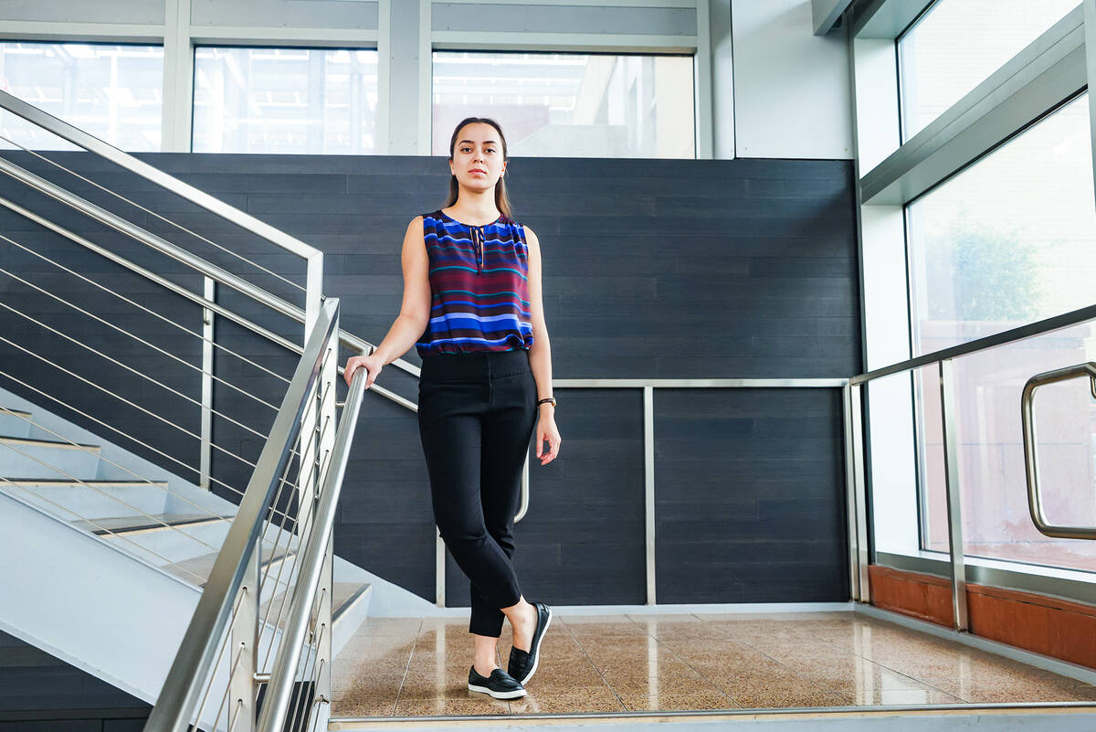 Mary Blankenship, a researcher with Brookings Mountain West at UNLV, at the UNLV campus in Las ...