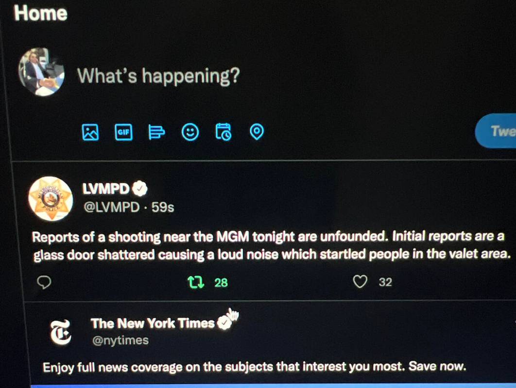 A screenshot of a tweet from Metro explaining the situation at MGM on Saturday, July 16, 2022.