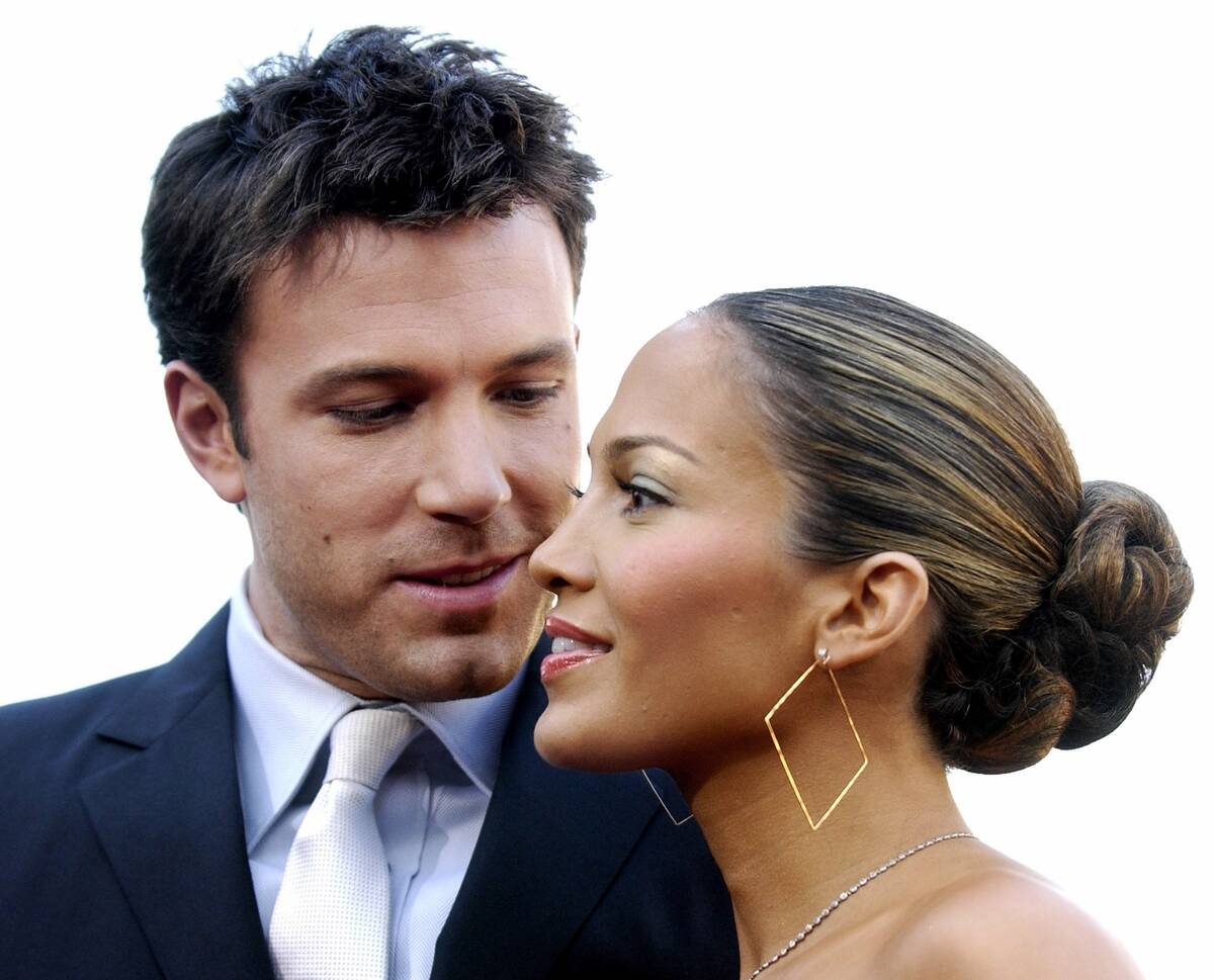 In this file photo, "Daredevil" star Ben Affleck and his fiancee', actress/singer Jennifer Lope ...