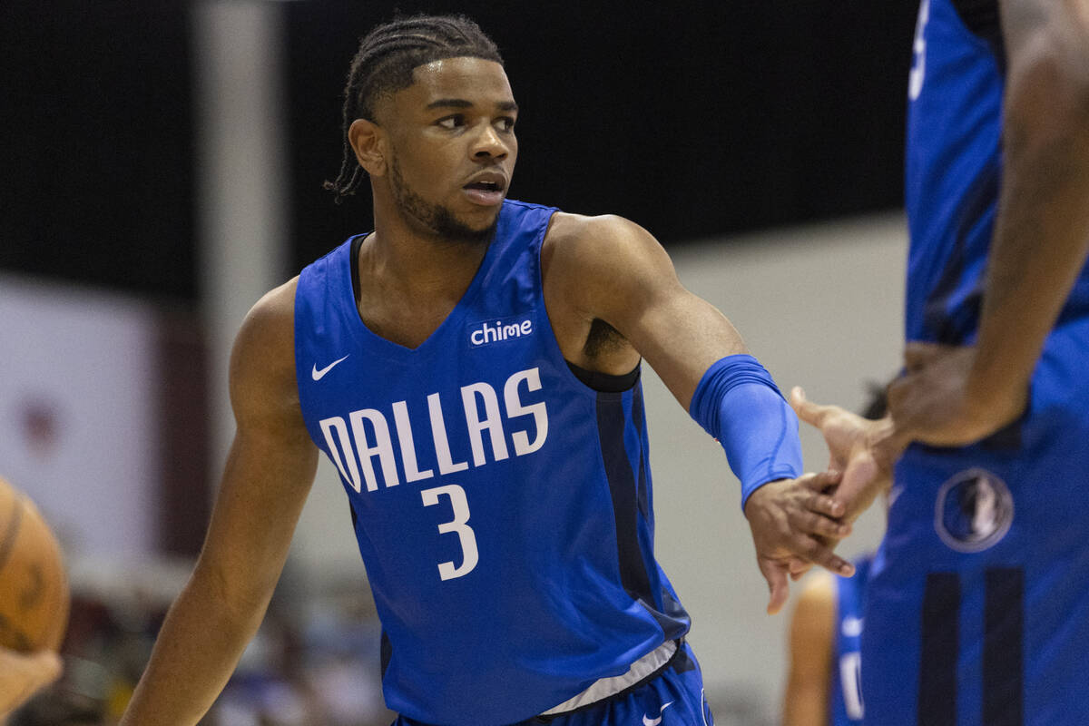 Dallas Mavericks Jaden Hardy (3) plays during the first half of a NBA Summer League basketball ...