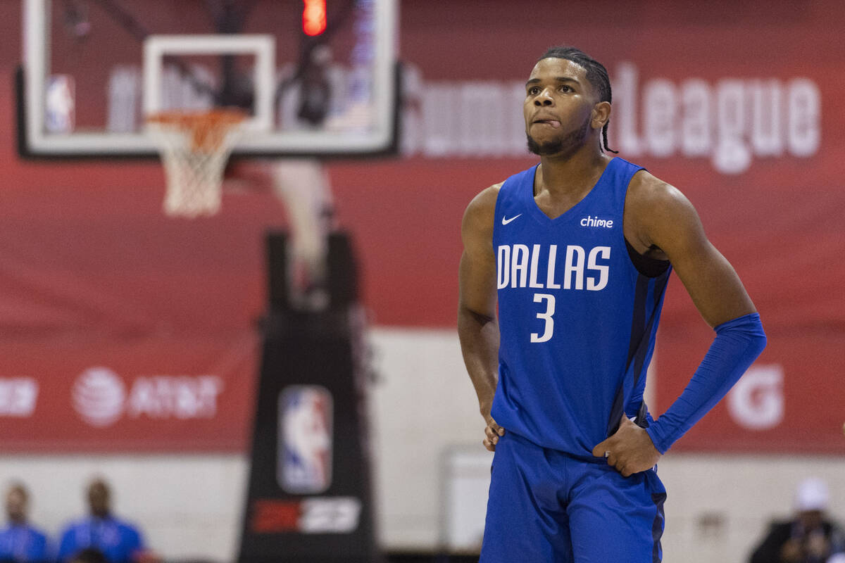 Dallas Mavericks Jaden Hardy (3) plays during the first half of a NBA Summer League basketball ...