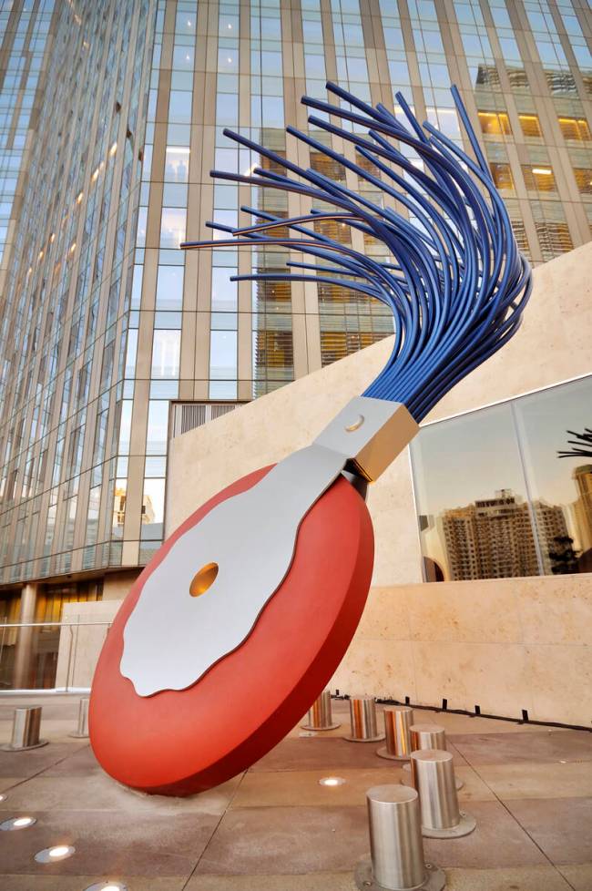 Typewriter Eraser, Scale X by Claes Oldenburg and Coosje van Bruggen in CityCenter in 2009. The ...