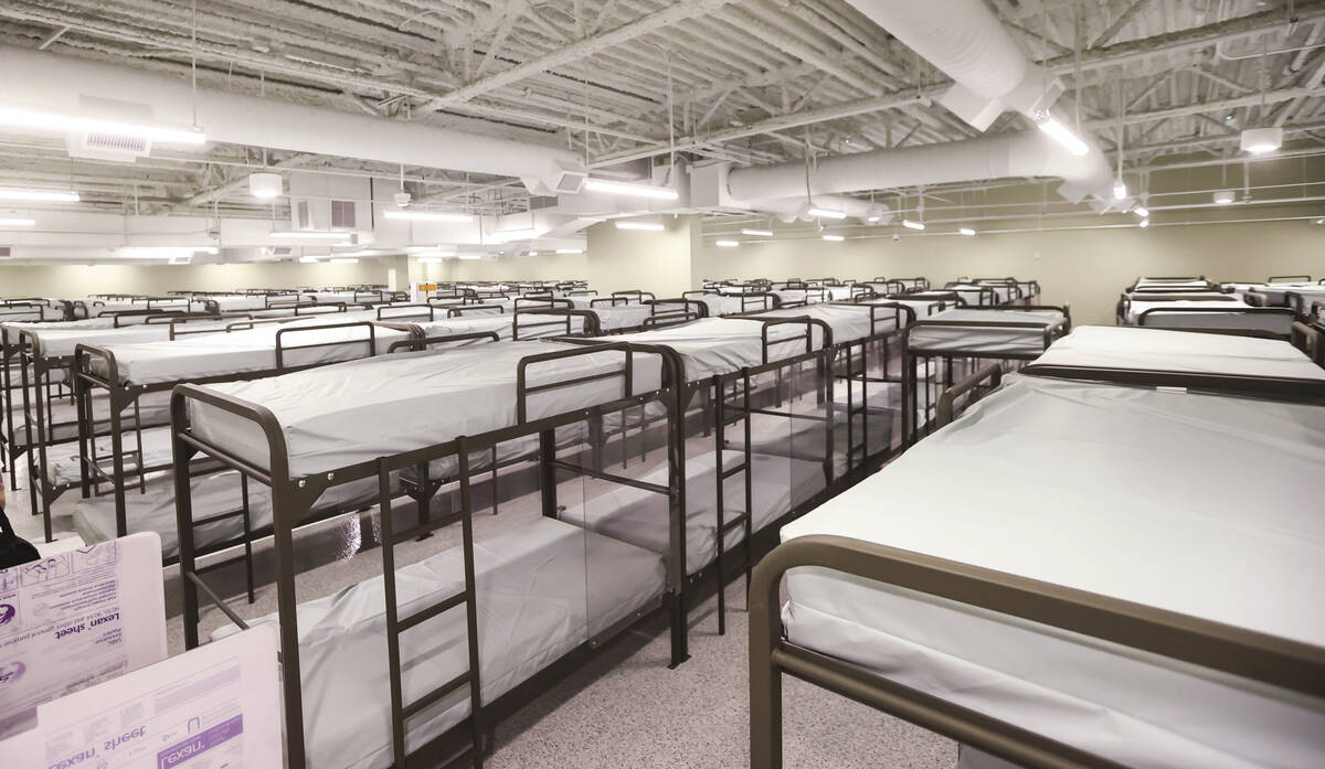 Beds in the renovated emergency overnight men's homeless shelter are seen on Tuesday, July 19, ...