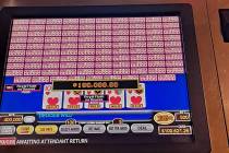 A video poker player won $100,000 on a Hundred Play Draw Poker machine Monday, July 18, 2022, a ...
