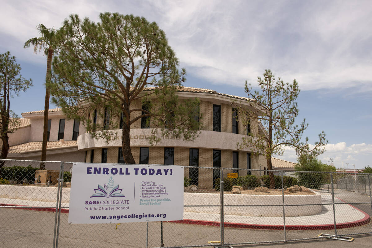 The under-construction Sage Collegiate Public Charter School on Wednesday, July 20, 2022, in La ...