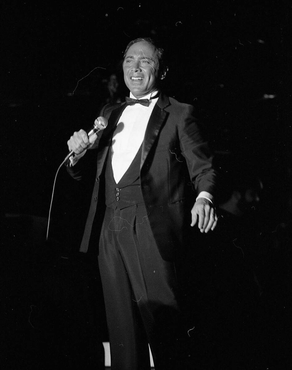 Paul Anka at the Riviera on March 19, 1984. (Las Vegas News Bureau)