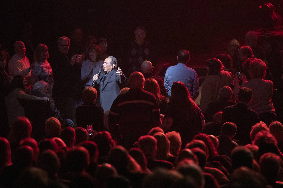 Paul Anka begins his show in the crowd during the 10th anniversary celebration at The Smith Cen ...