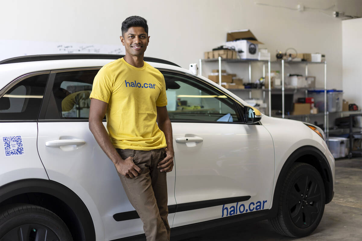 Anand Nandakumar, founder and CEO of driverless rental car service Halo.Car, at the startup&#x2 ...
