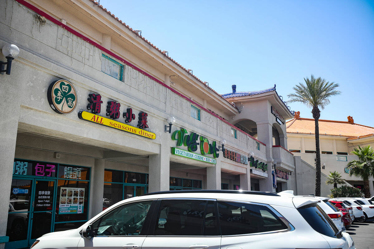 Shops in Chinatown Plaza in Las Vegas, Monday, June 27, 2022. (Rachel Aston/Las Vegas Review-Jo ...