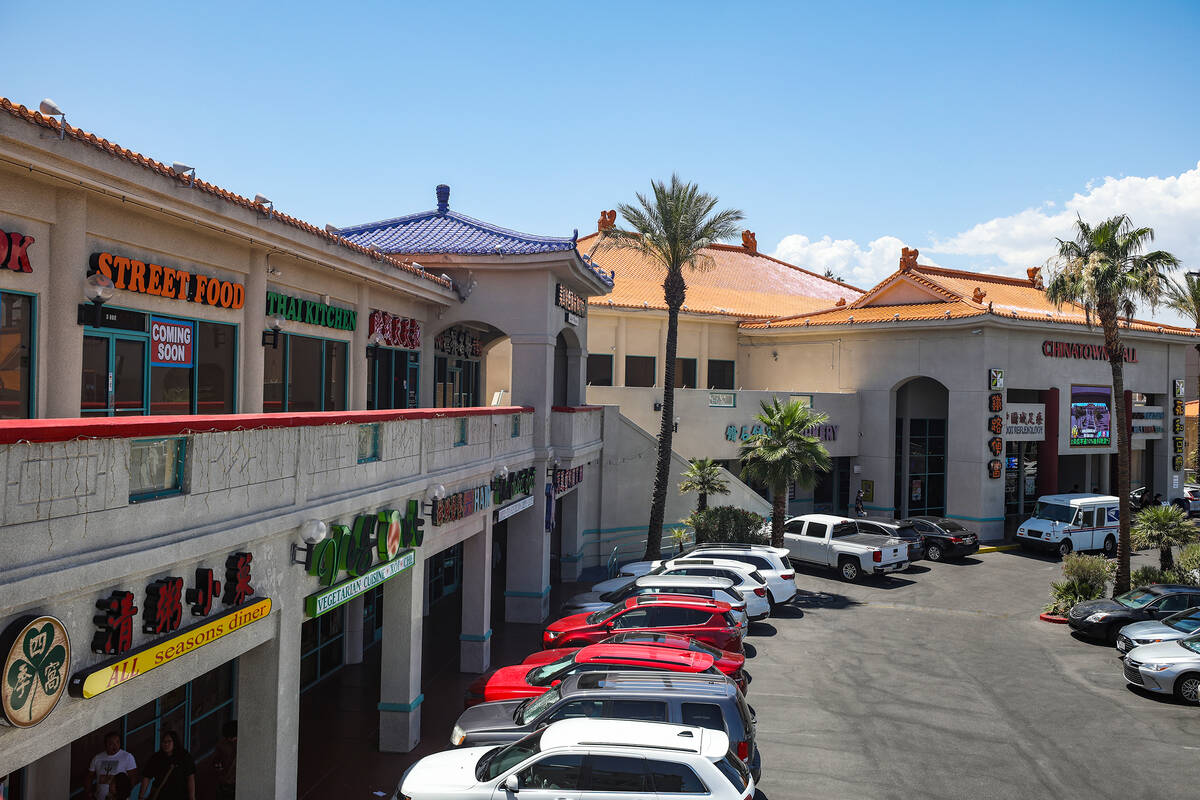Shops in Chinatown Plaza in Las Vegas, Monday, June 27, 2022. (Rachel Aston/Las Vegas Review-Jo ...