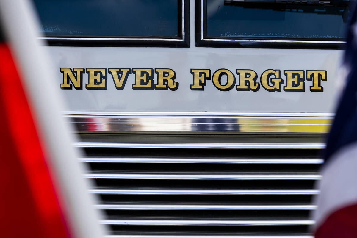 Words on the Raymond J. Pfeifer Memorial Caisson, a 1991 Pierce firetruck restored by retired N ...