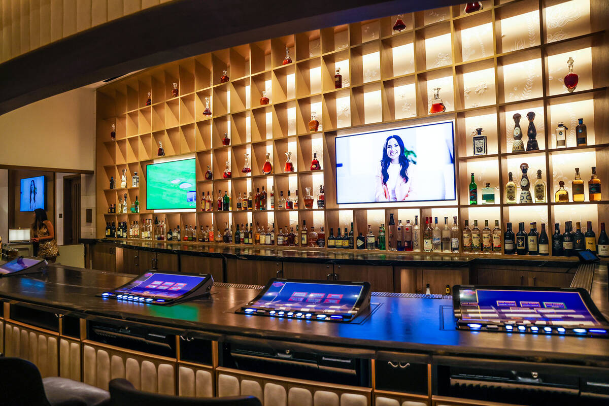The bar at the renovated High Limits room at Red Rock Resort in Las Vegas, Sunday, July 24, 202 ...