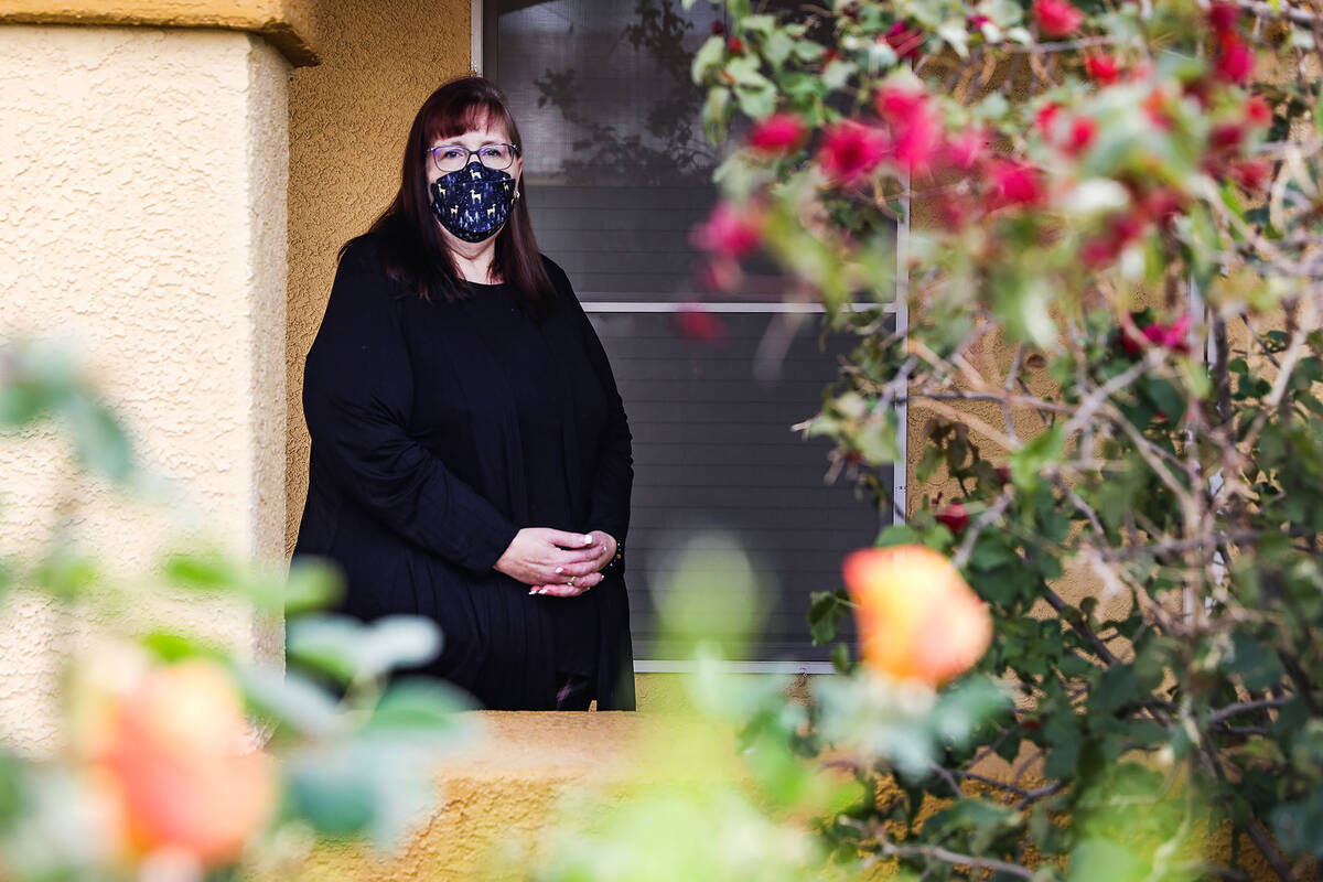 Vicki Kreidel outside her home on Wednesday, Dec. 22, 2021 in Las Vegas. Rachel Aston/Las Vegas ...