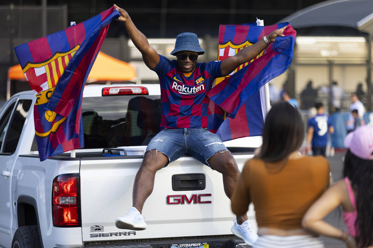 Ovando Anderson of New York poses for a photo while attending a Champions Tour soccer game betw ...
