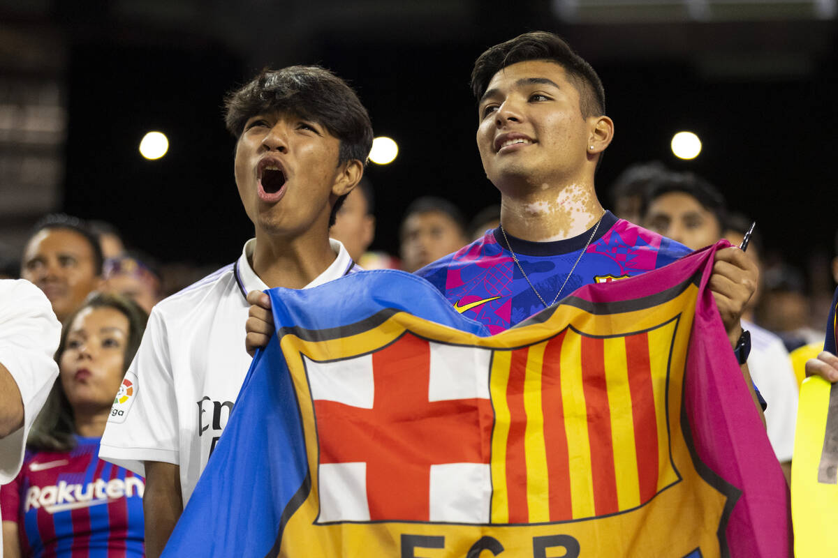 Jesus Huerta, left, and his brother Danny, of Jackson, Wyo., attend a Champions Tour soccer gam ...