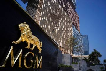 FILE - MGM Cotai Resort is seen in Macau Tuesday, Feb. 13, 2018. (AP Photo/Vincent Yu)