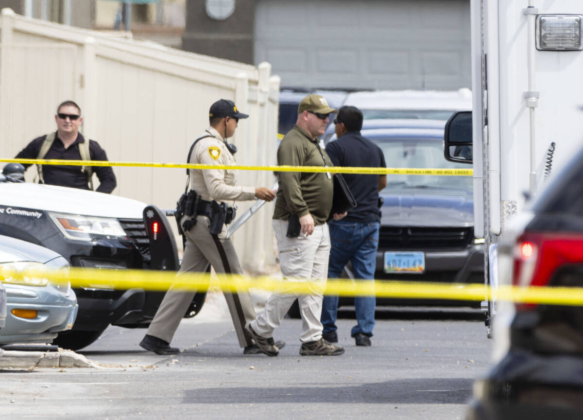 Las Vegas police is investigating a homicide after a person was stabbed at Full Sail Drive on M ...