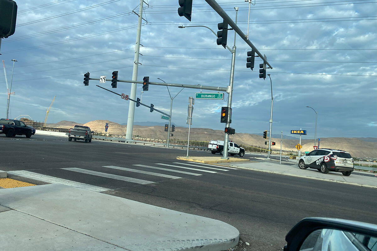 Rafael Rivera Way is closed Tuesday, July 26, 2022, in Las Vegas. (Heidi Fang/Las Vegas Review- ...