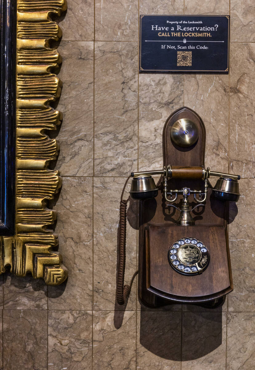 Telephone for the locksmith for entry into The Lock hidden speakeasy inside of the newly opened ...