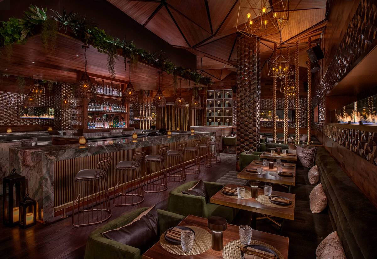 The lounge at Toca Madera Las Vegas, a $10 million modern Mexican steakhouse opening Aug. 9, 20 ...